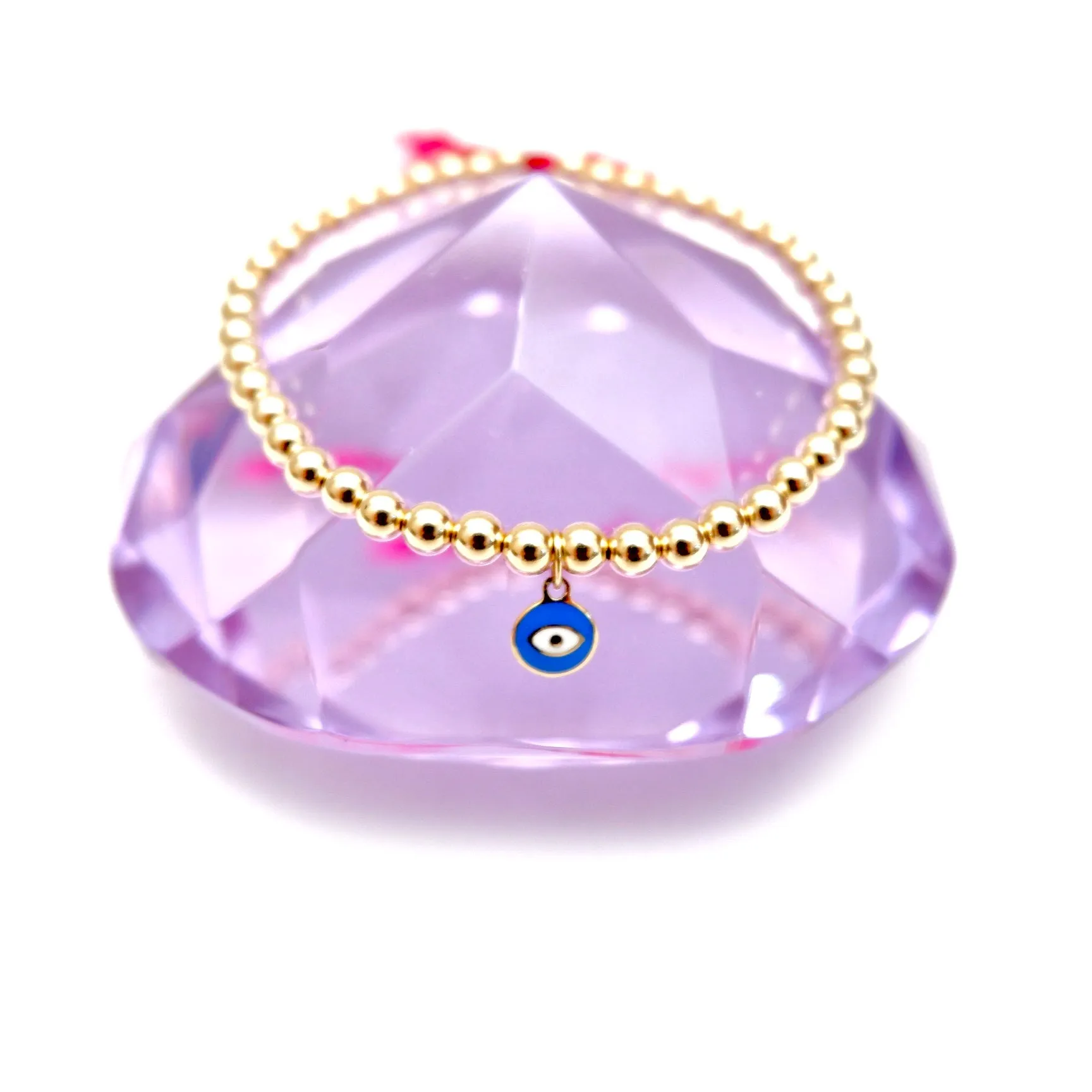 14k gold evil eye charm bracelets