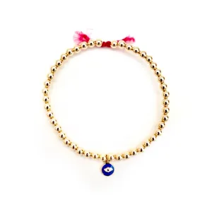 14k gold evil eye charm bracelets
