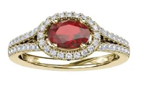 14K Ruby Diamond Ring