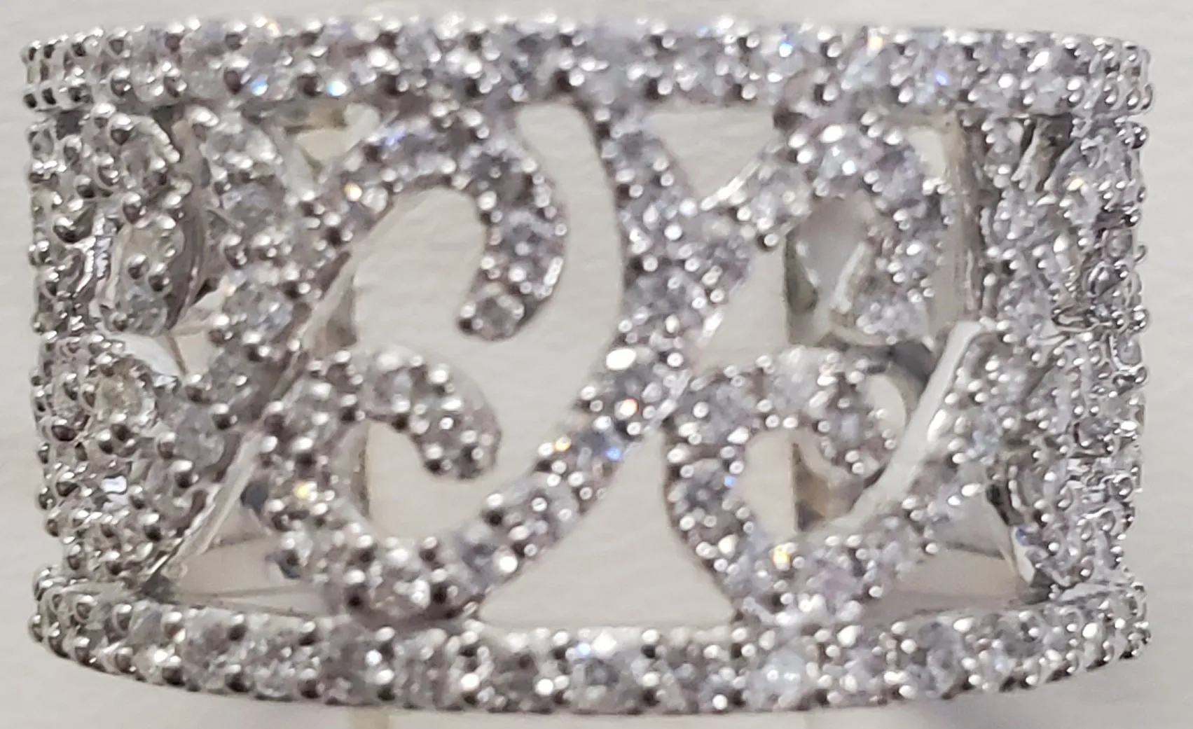 14K White Gold 0.85ct. Diamond Filigree Fashion Ring
