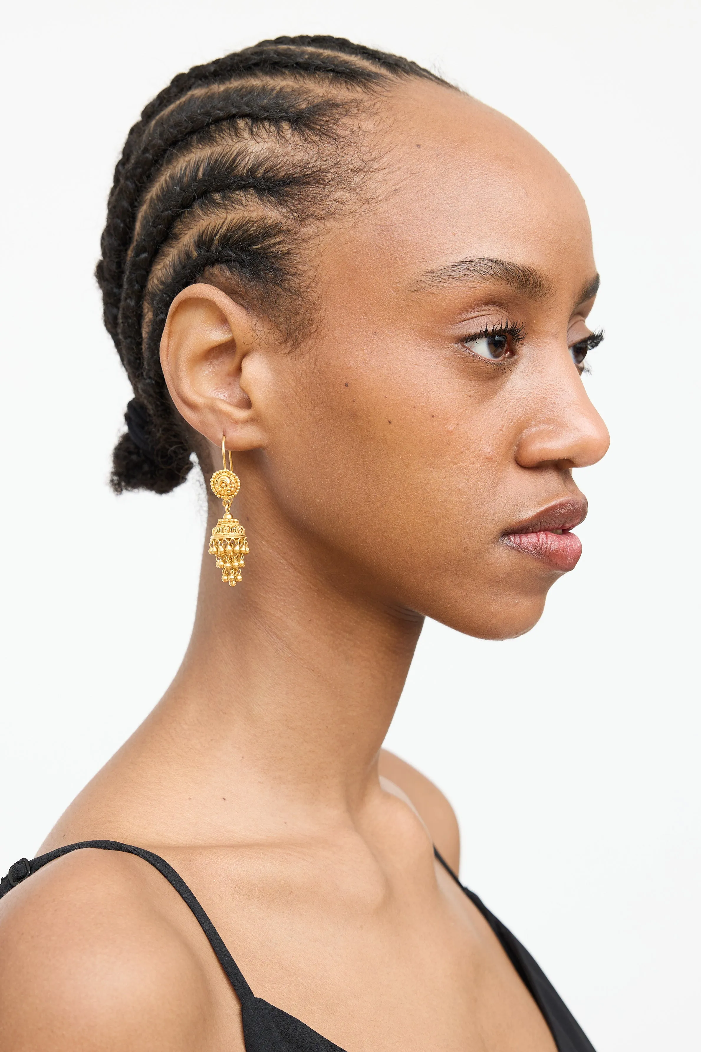 22K Yellow Gold Chandelier Earrings