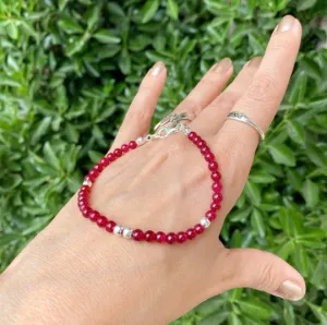 4mm Ruby Gemstone Bracelet
