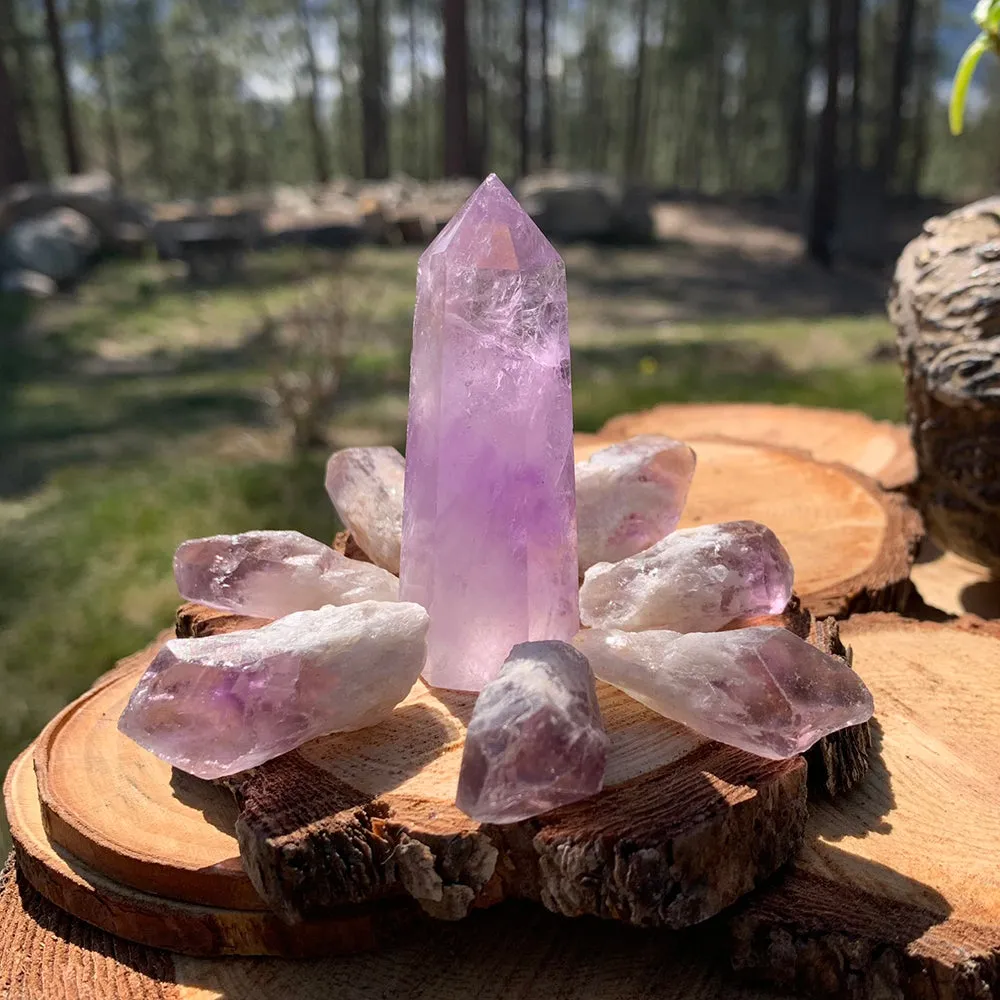 8-Piece Amethyst Point   Amethyst Shards Set