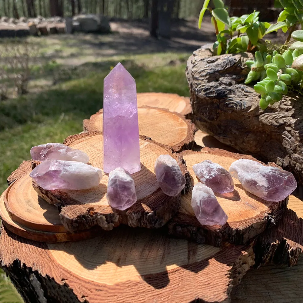 8-Piece Amethyst Point   Amethyst Shards Set