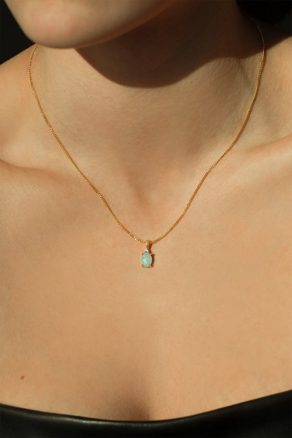 Amazonite Serenity Necklace 14K Gold Plated