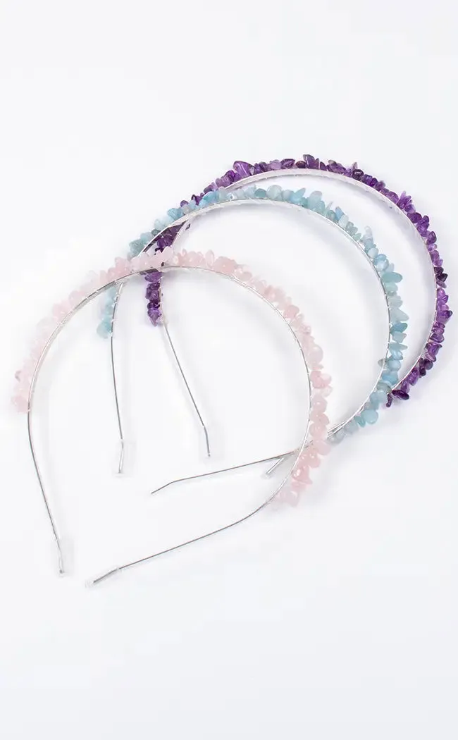 Amethyst Crystal Headband