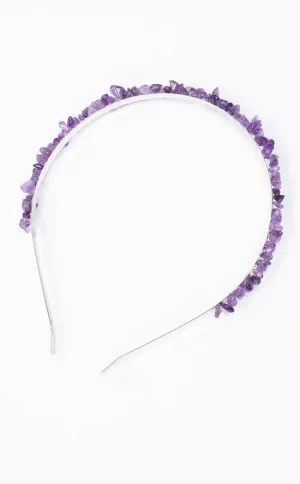 Amethyst Crystal Headband