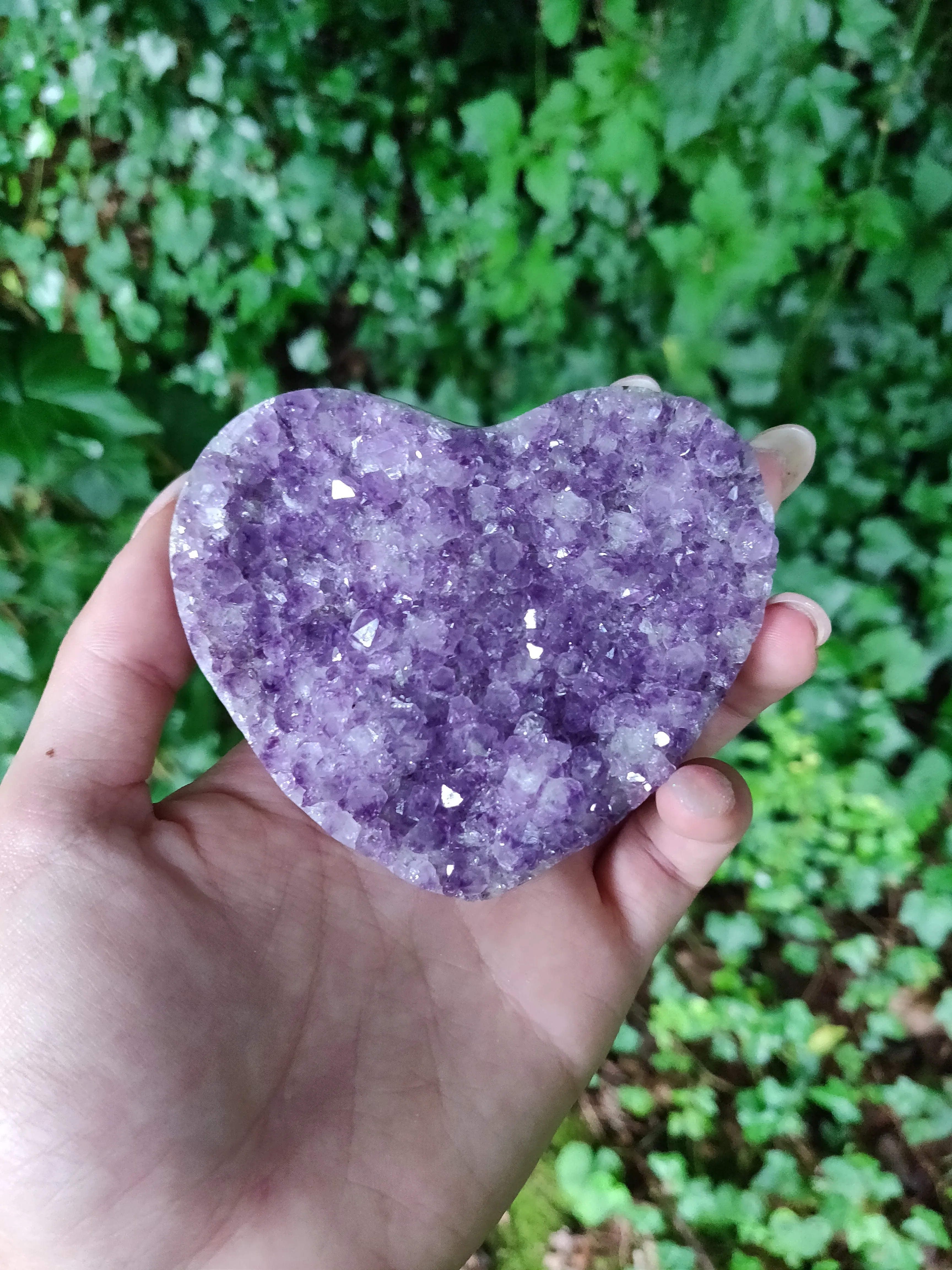 Stunning Amethyst Geode Heart - #M2