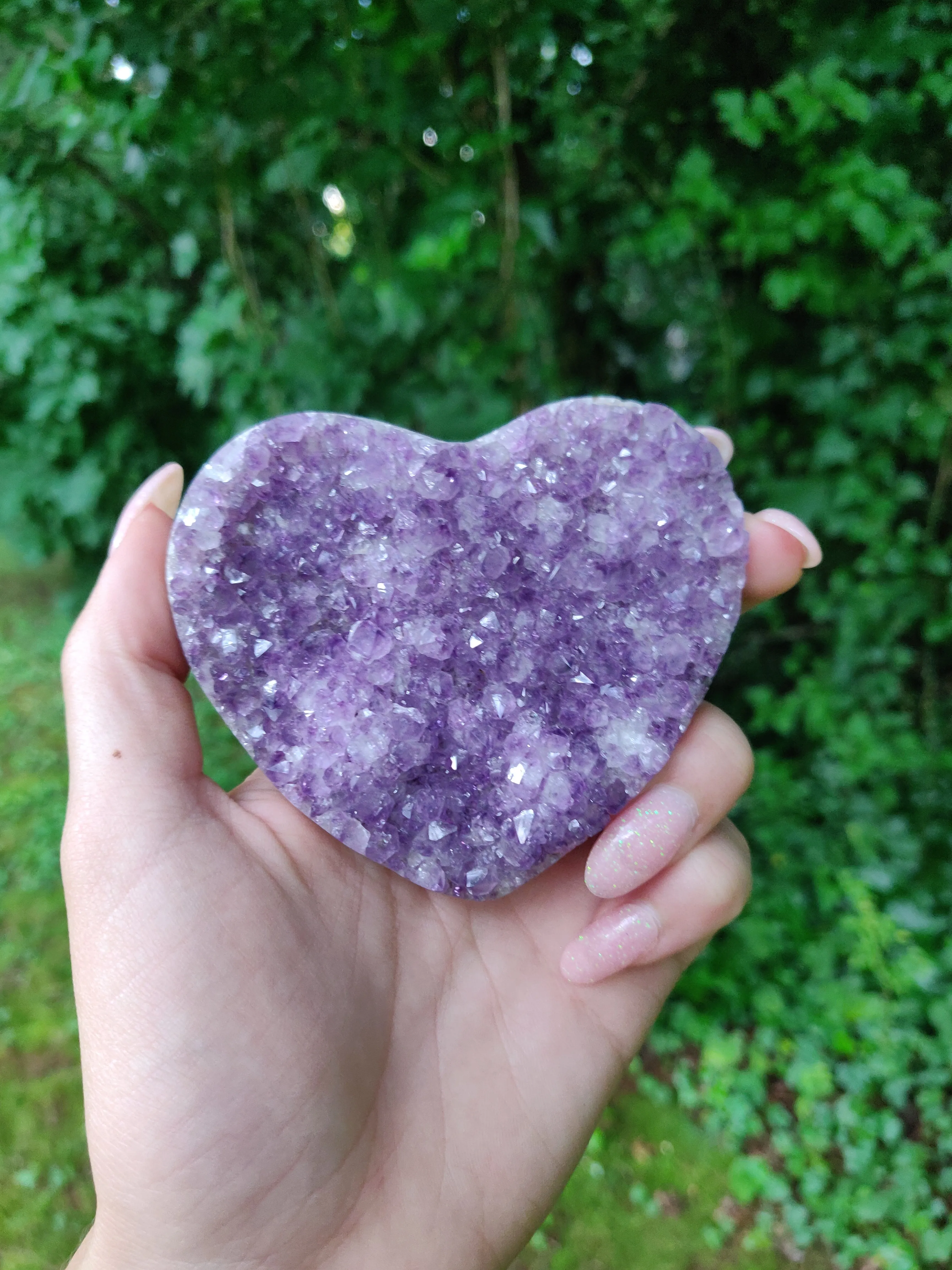 Stunning Amethyst Geode Heart - #M2