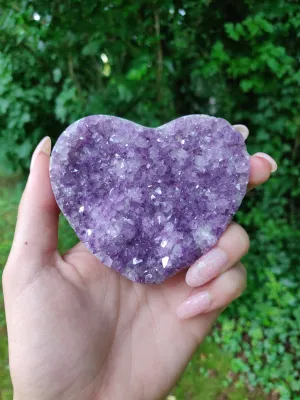 Stunning Amethyst Geode Heart - #M2