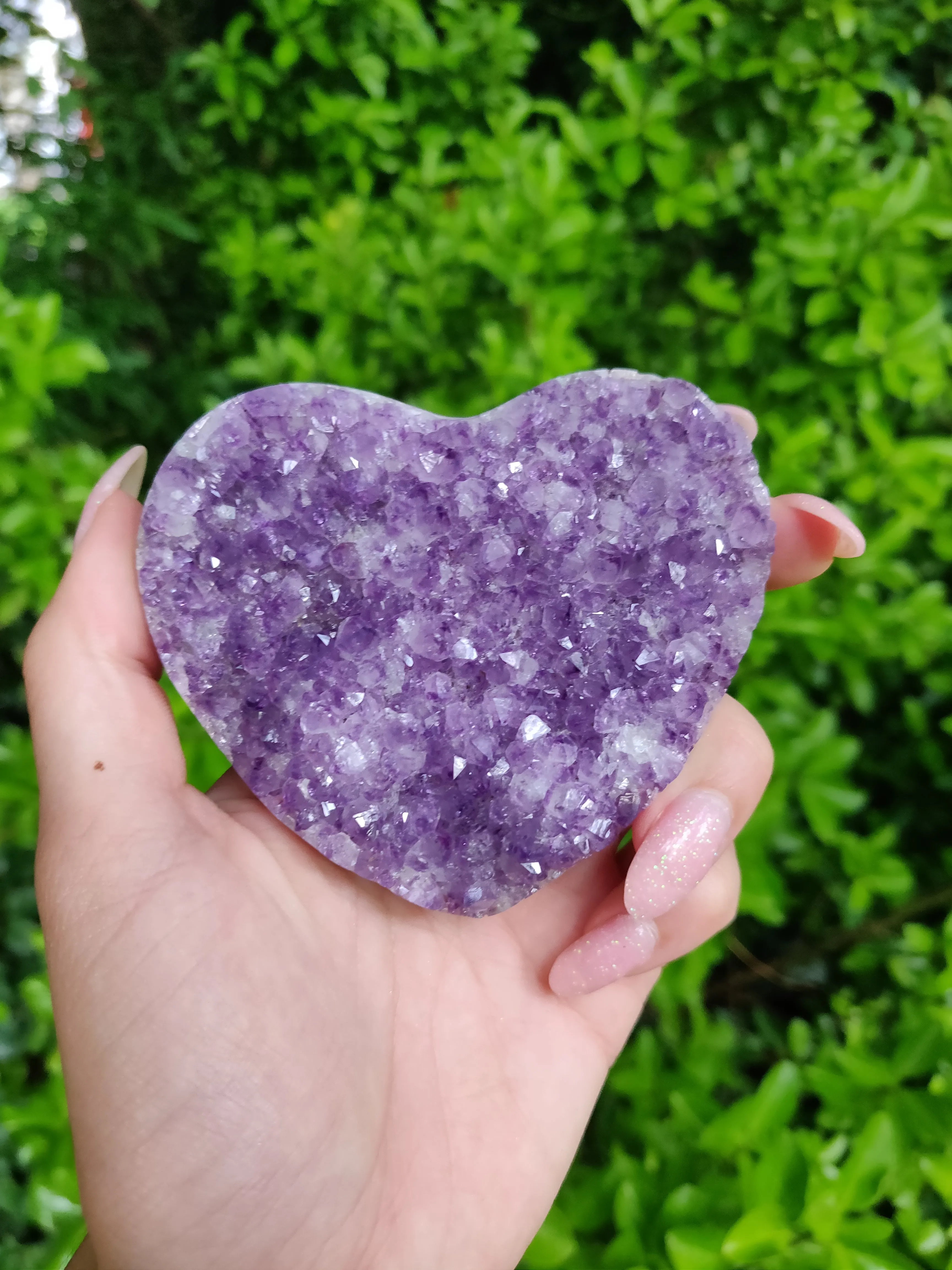 Stunning Amethyst Geode Heart - #M2