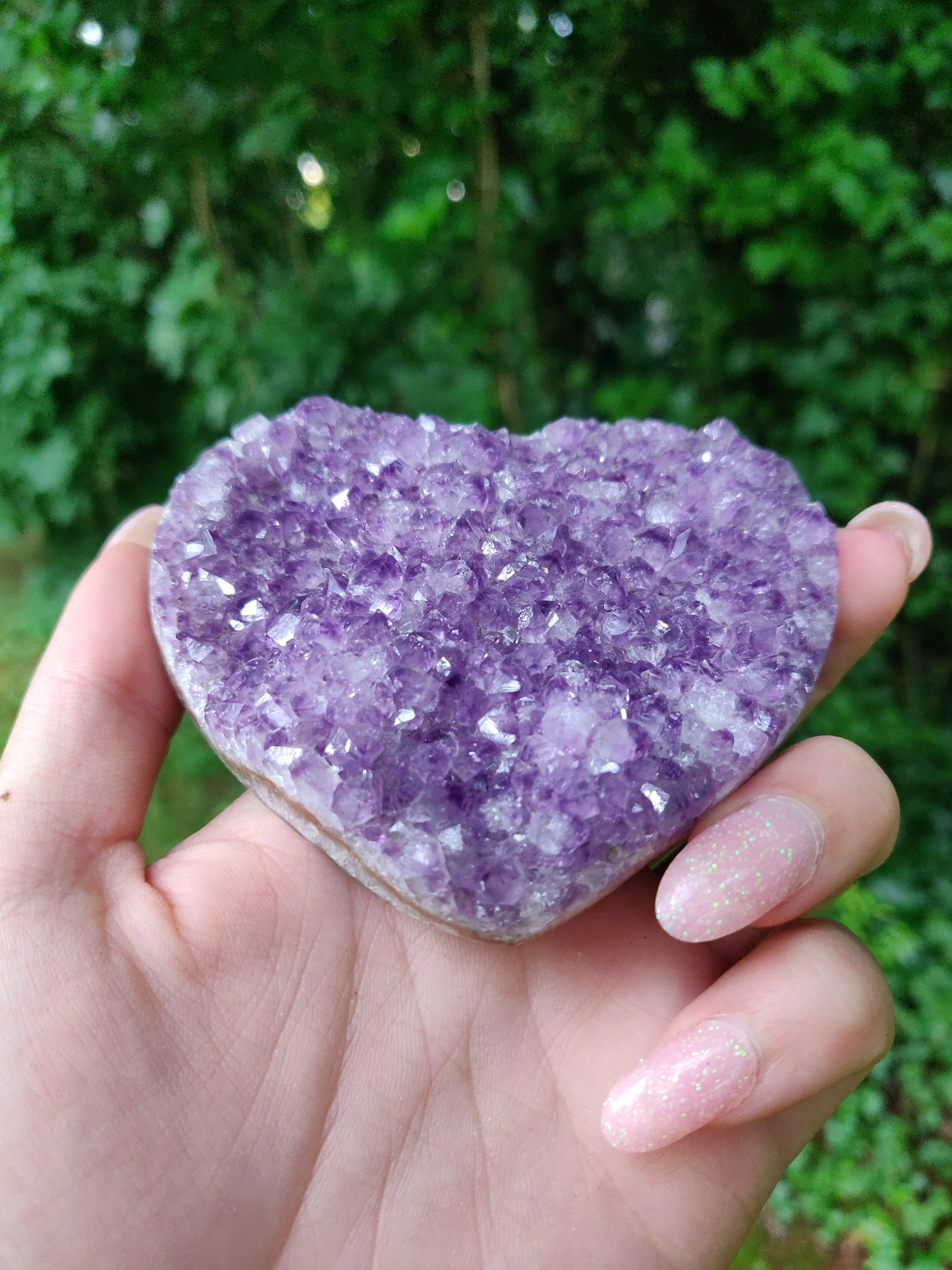Stunning Amethyst Geode Heart - #M2