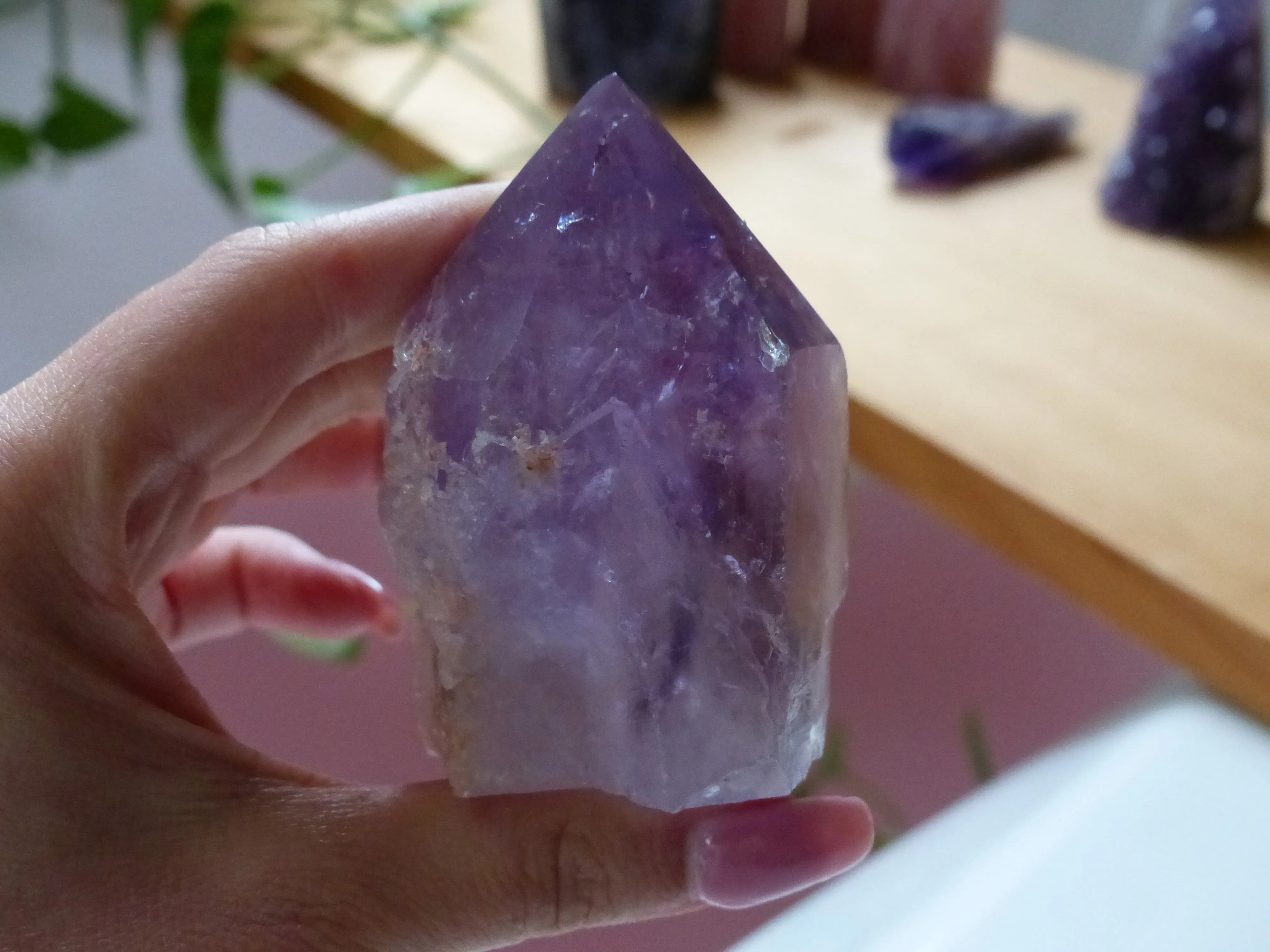 Amethyst Point, Polished Point with Rough Base (#4)