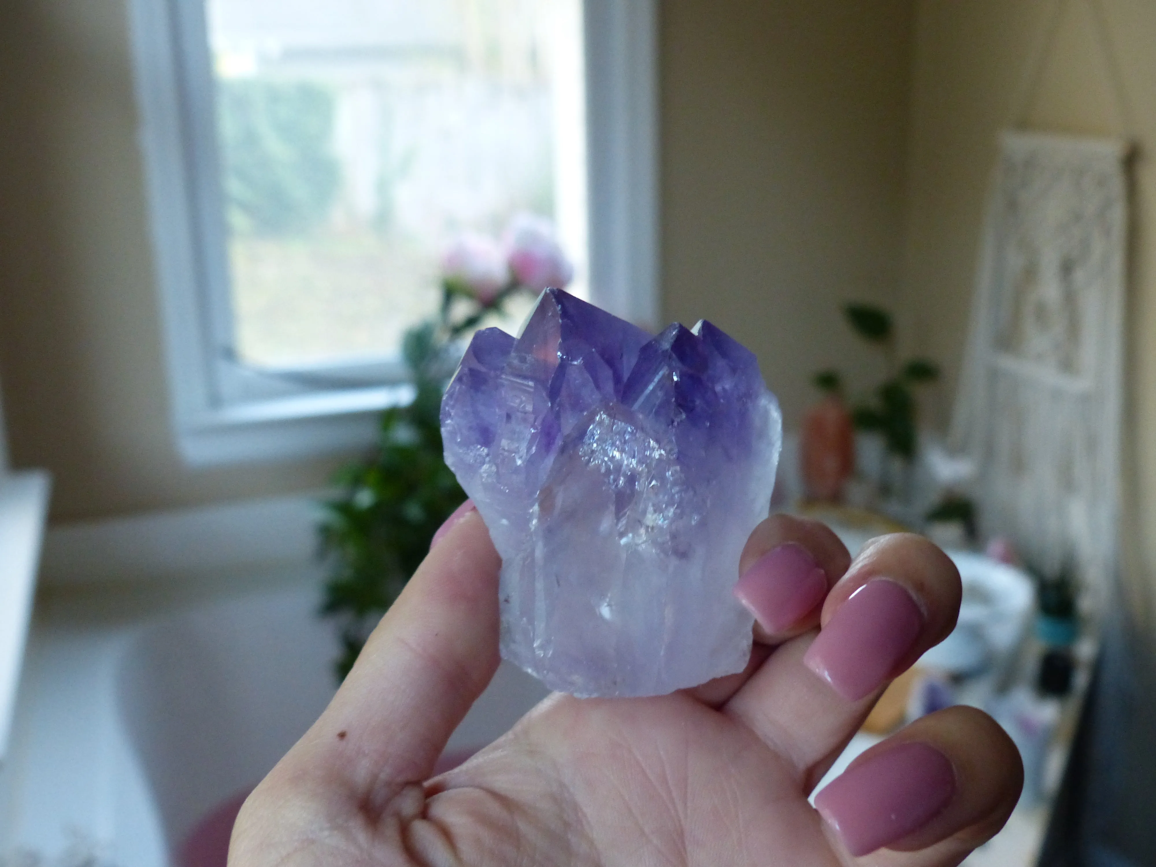 Amethyst Point/Cluster with Cut Base (#1)