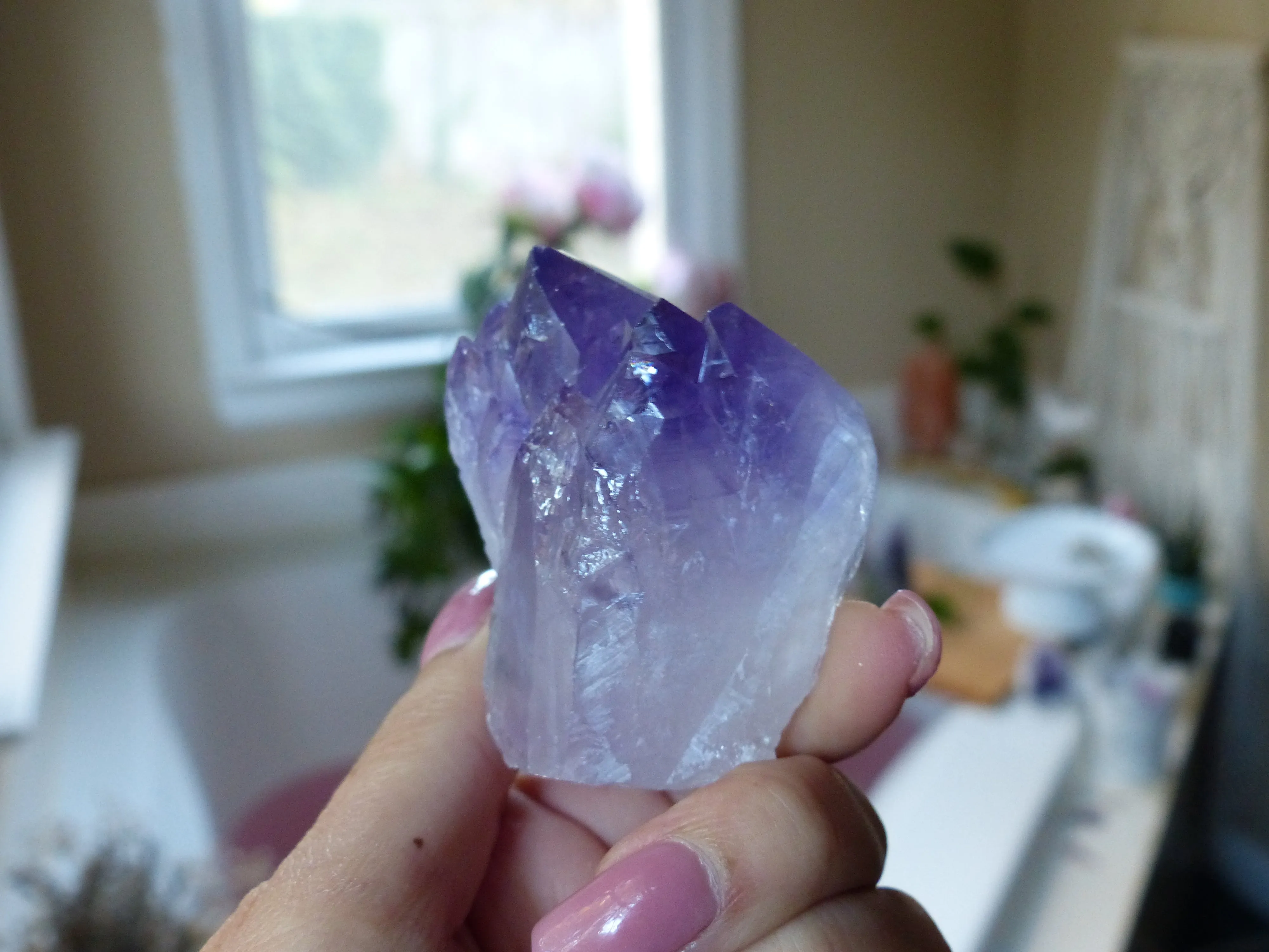Amethyst Point/Cluster with Cut Base (#1)