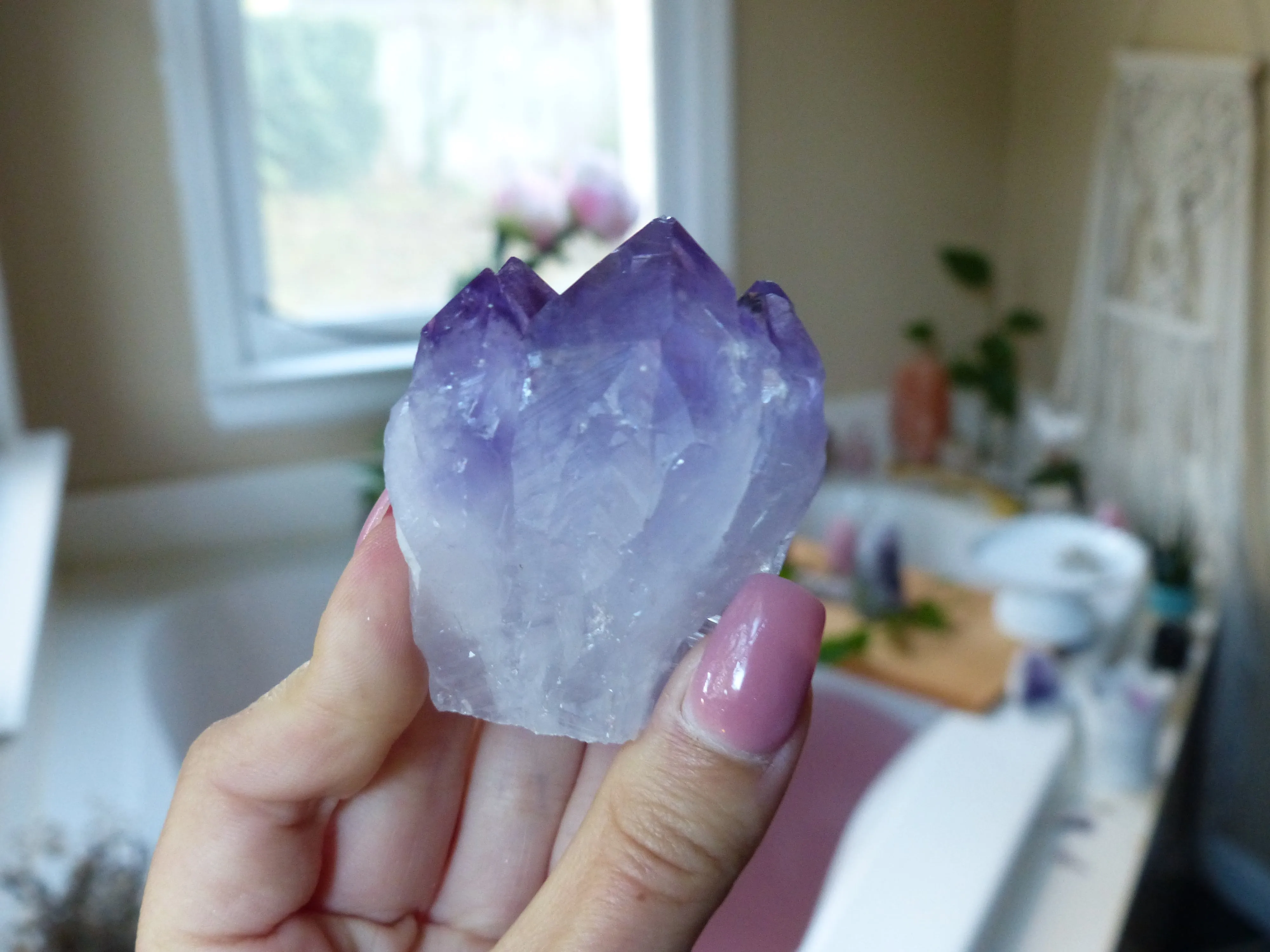 Amethyst Point/Cluster with Cut Base (#1)