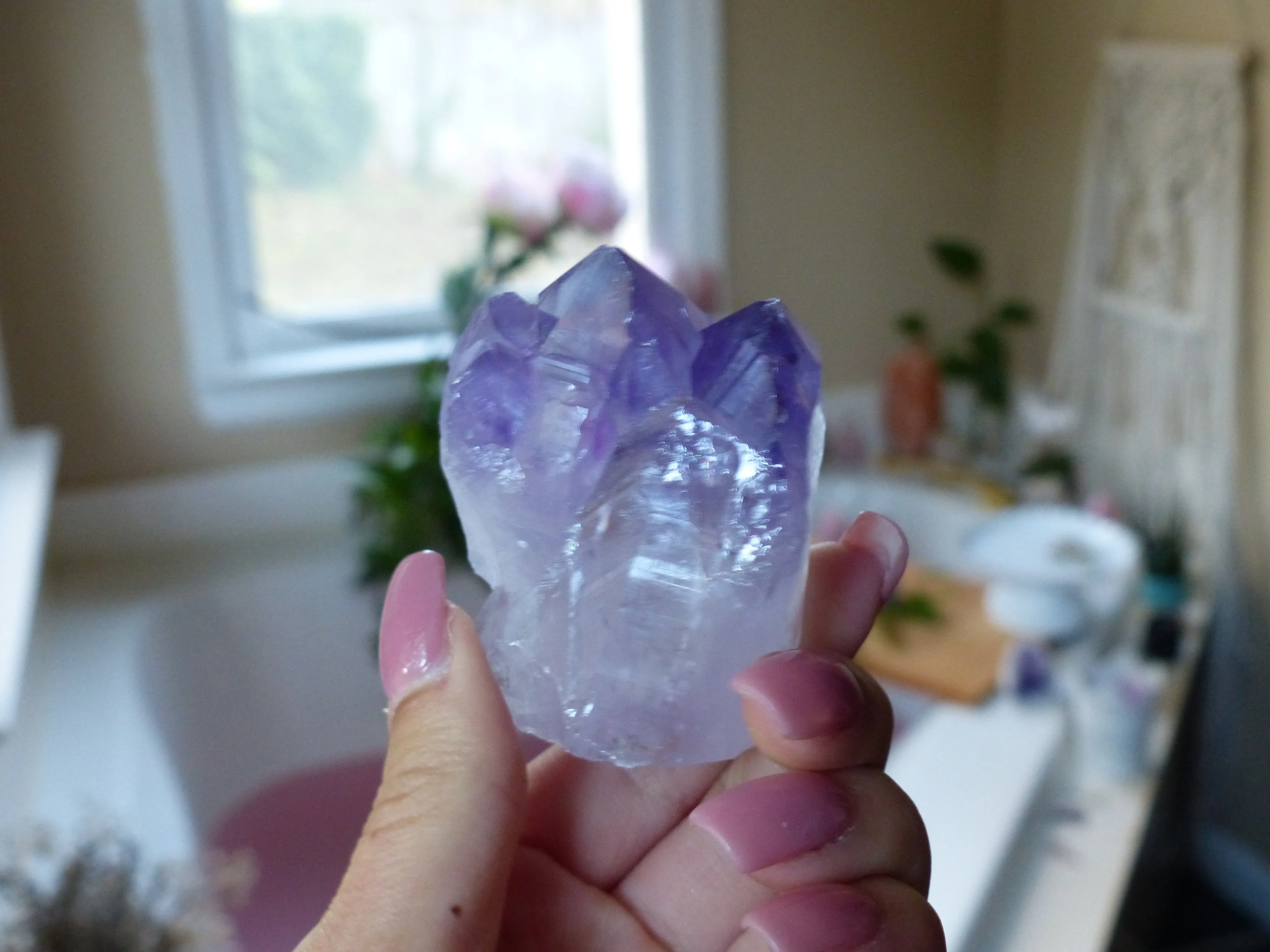 Amethyst Point/Cluster with Cut Base (#1)