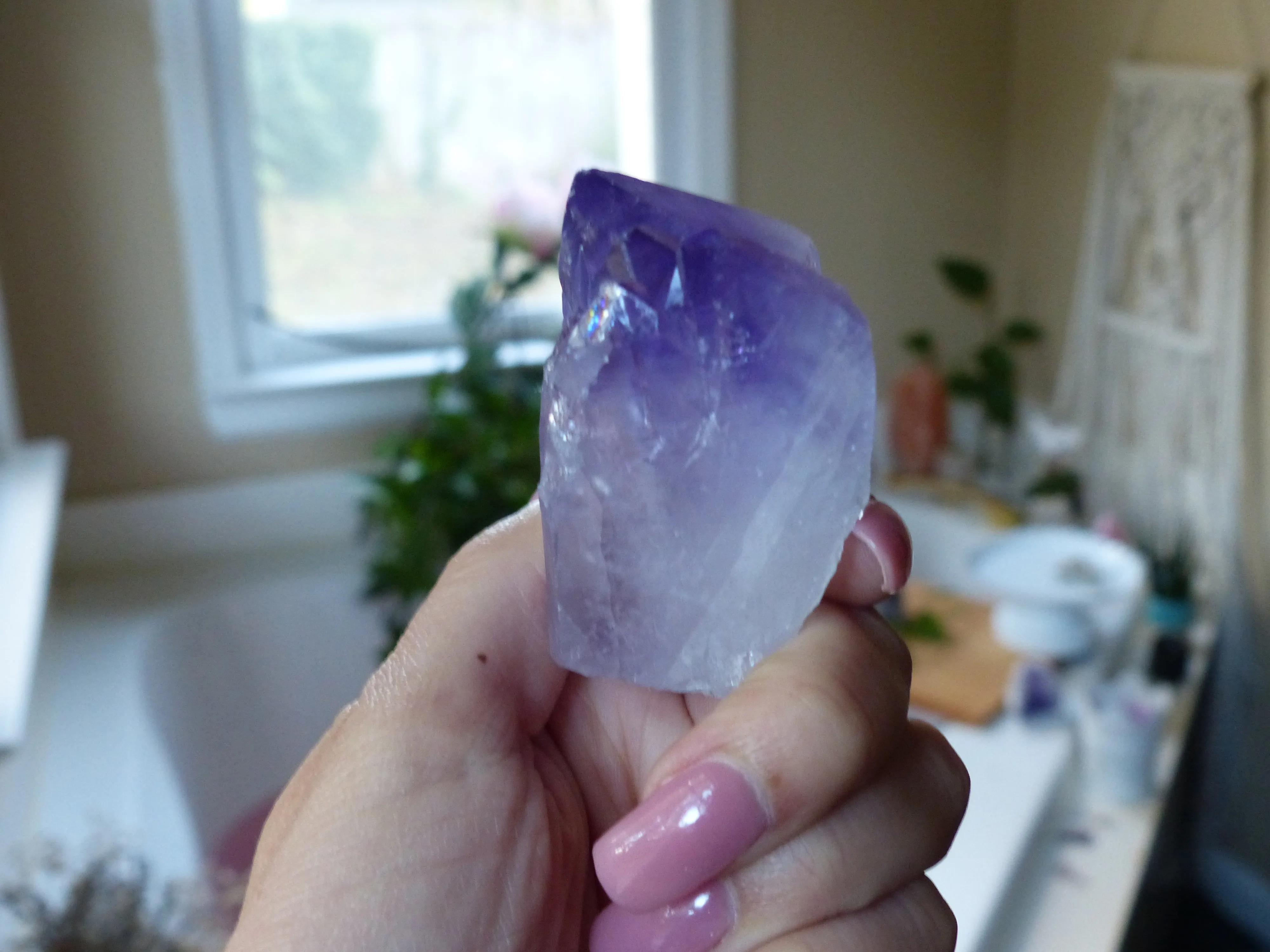 Amethyst Point/Cluster with Cut Base (#1)