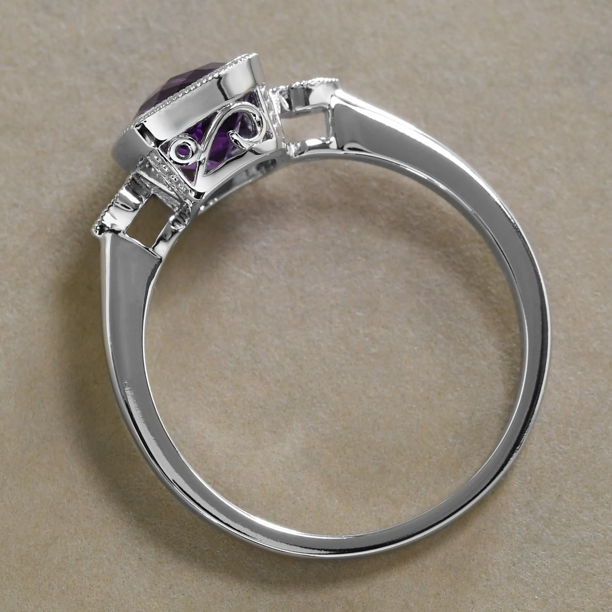 Amethyst Ring With Vintage Details