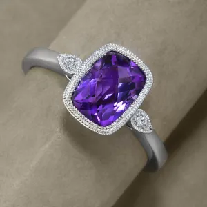 Amethyst Ring With Vintage Details