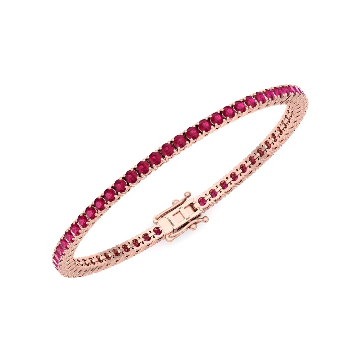 Amsterdam - 7CT T.W Natural Red Ruby Tennis Bracelet