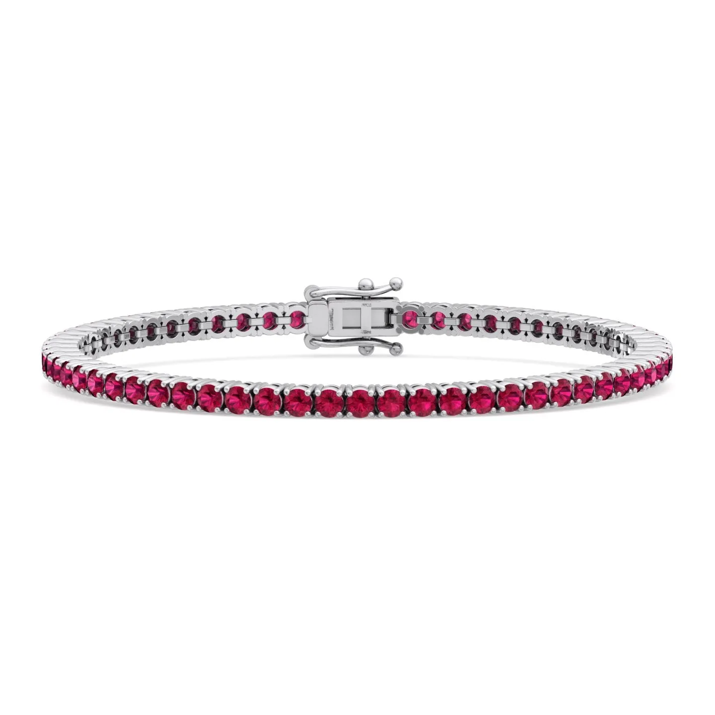 Amsterdam - 7CT T.W Natural Red Ruby Tennis Bracelet
