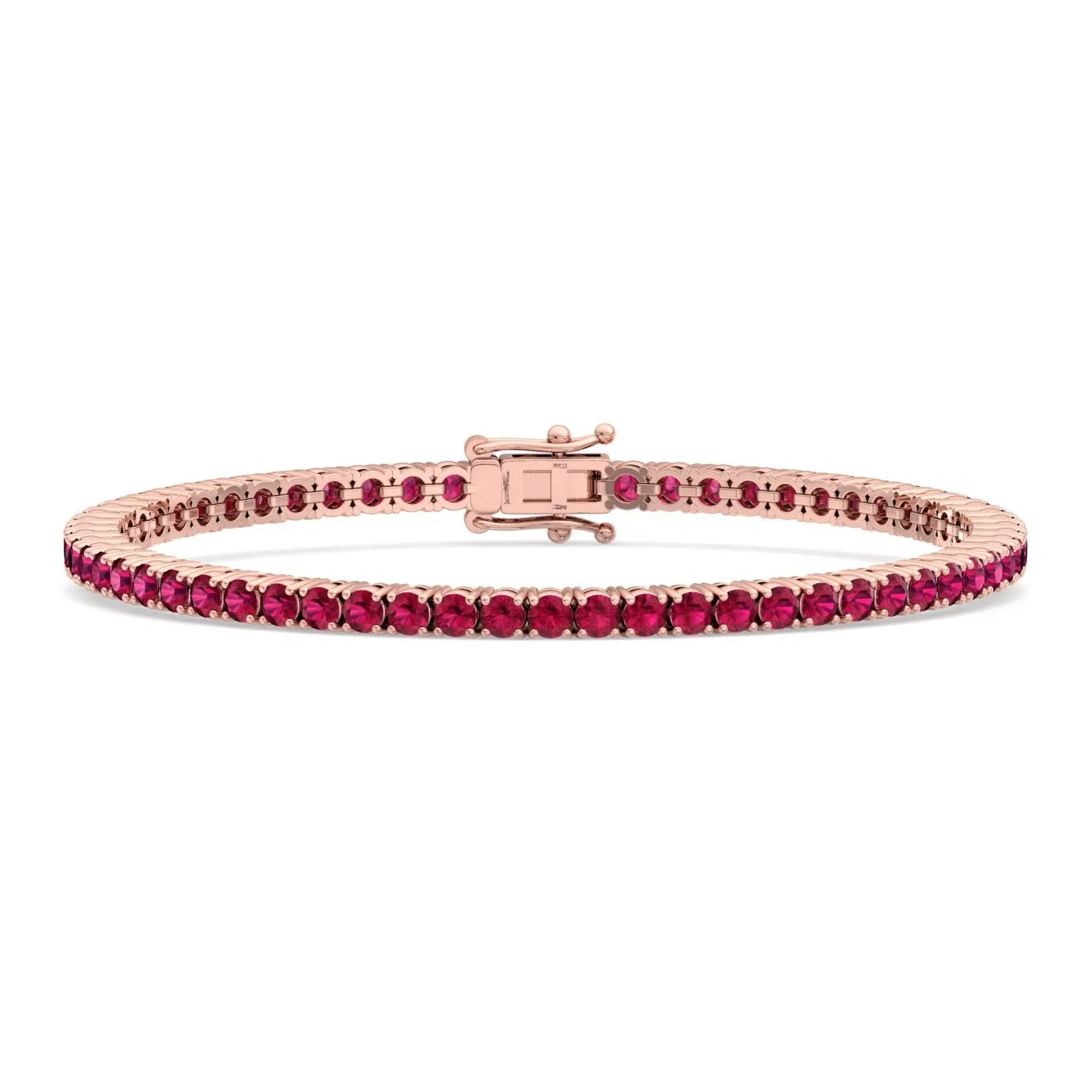 Amsterdam - 7CT T.W Natural Red Ruby Tennis Bracelet