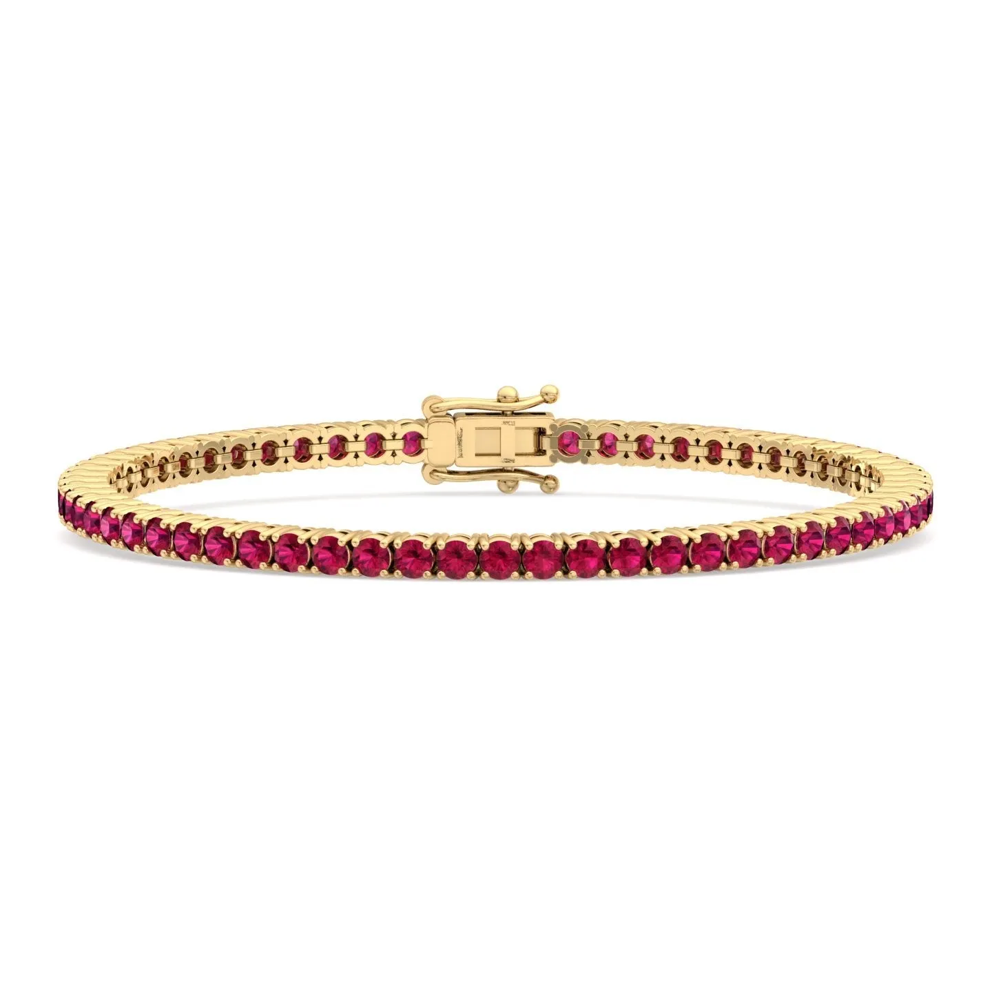 Amsterdam - 7CT T.W Natural Red Ruby Tennis Bracelet