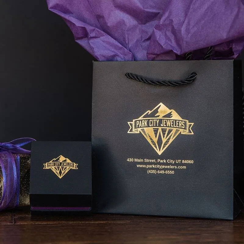 Baguette Amethyst Diamond Lined Band