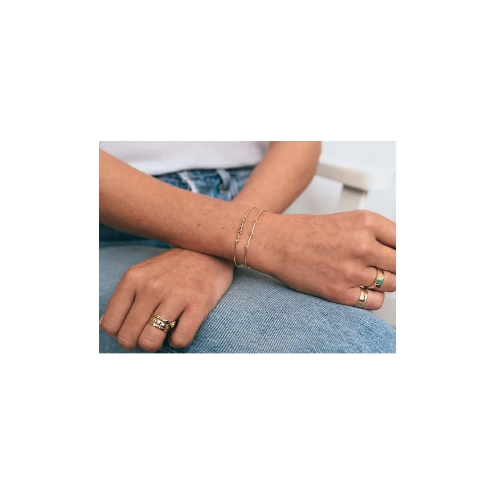 Baguette Cut Ruby Cuff - Gold - BR-C-BAG-RUB