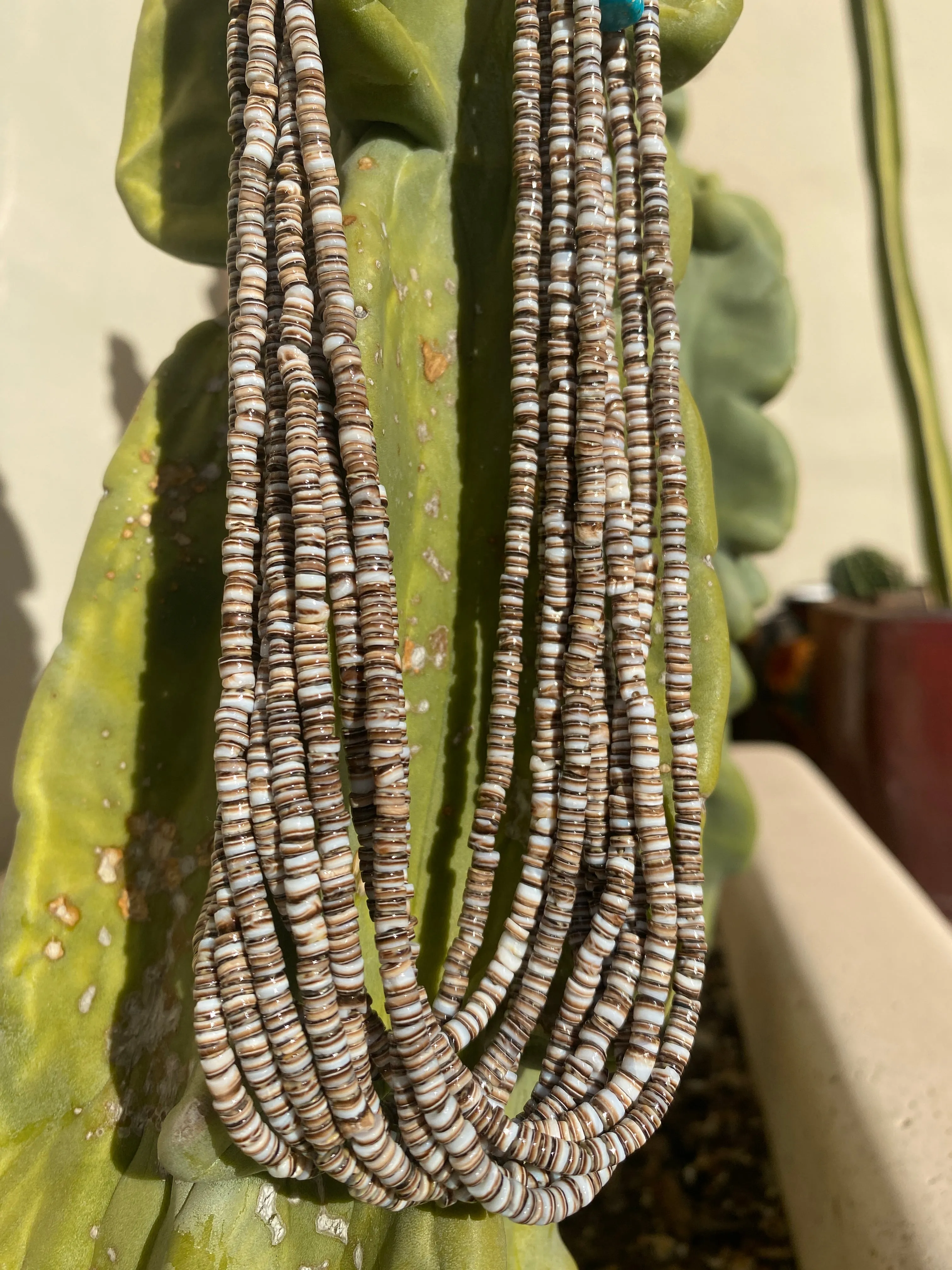 Baluko Shell Ten Strand Heishi Necklace