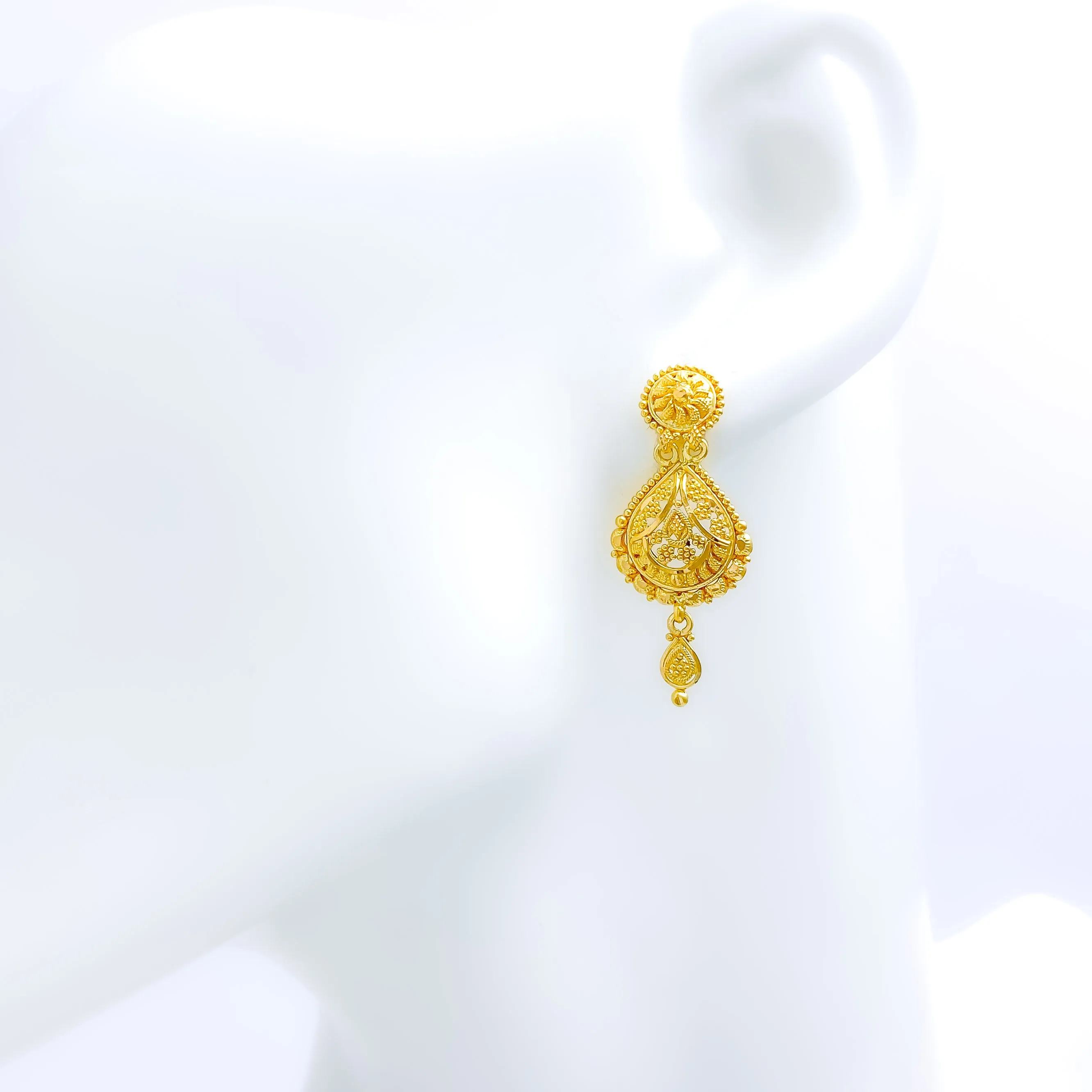 Beaded Pear Shaped Earrings