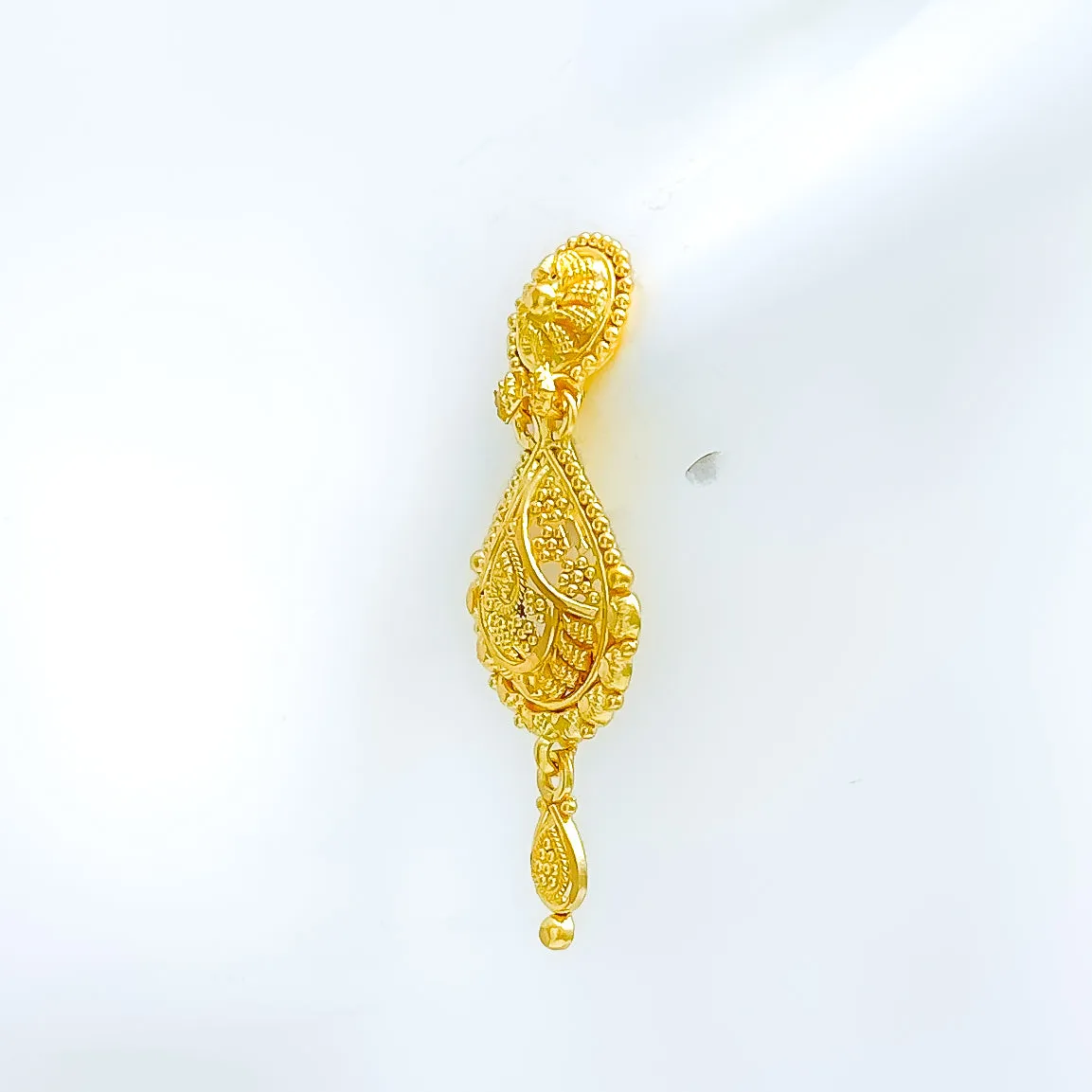 Beaded Pear Shaped Earrings