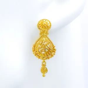 Beaded Pear Shaped Earrings