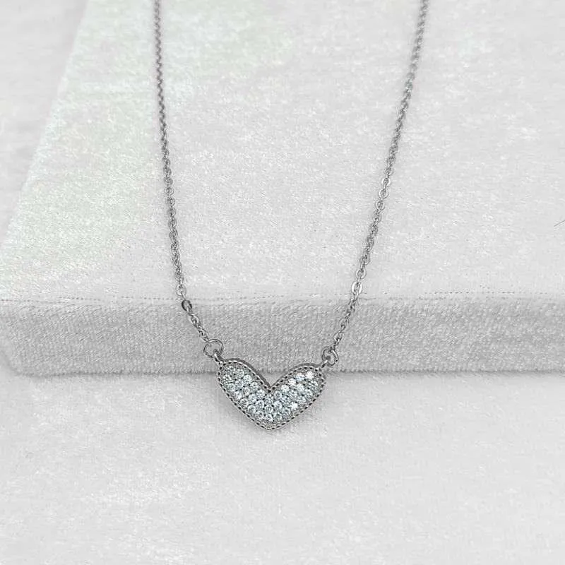 Beautiful Heart Silver Necklace