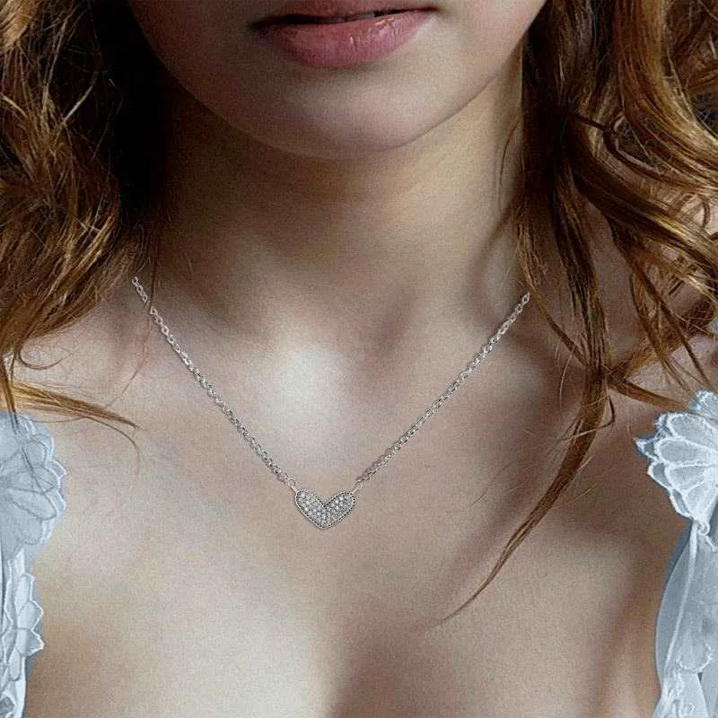 Beautiful Heart Silver Necklace