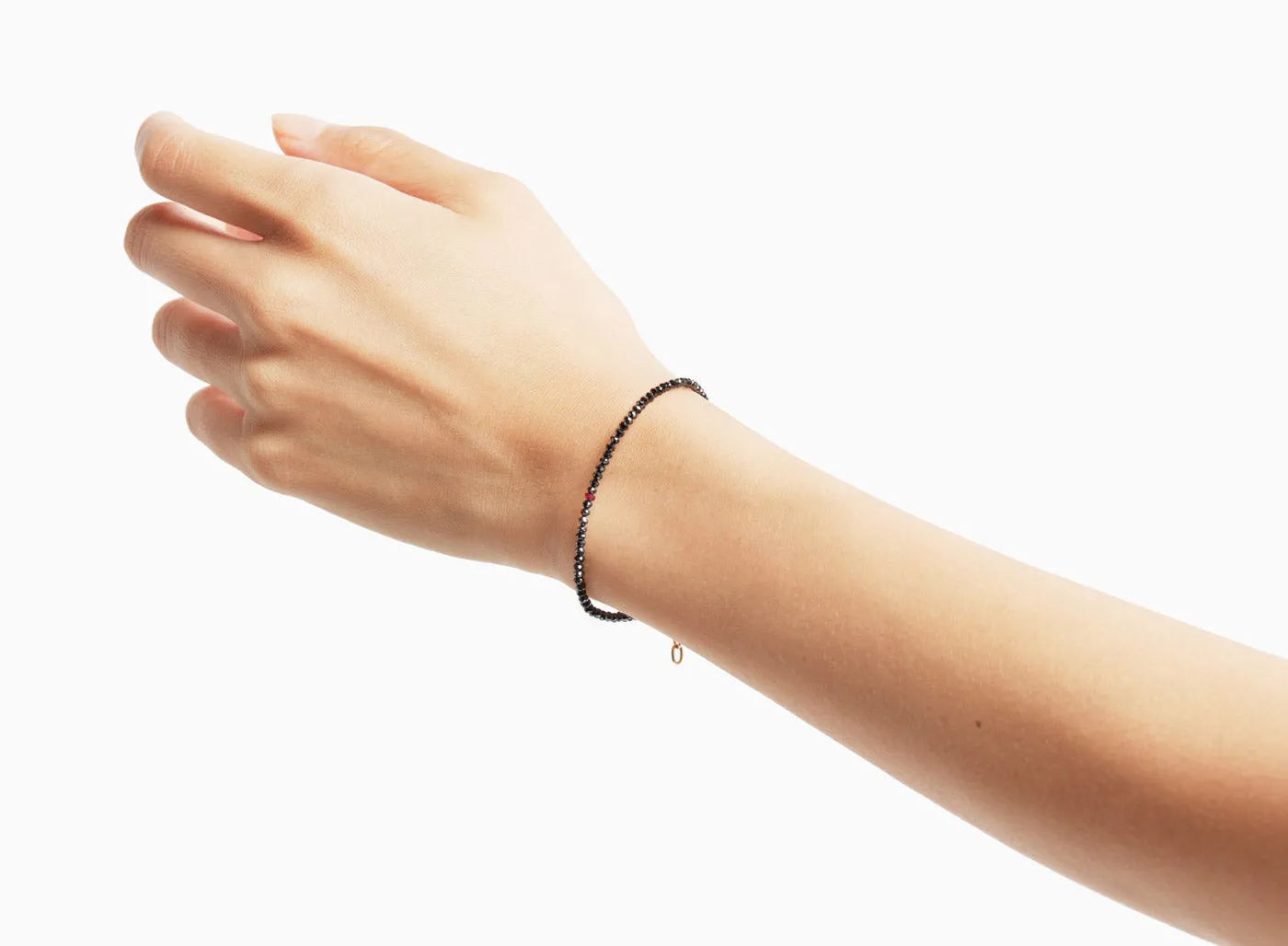 BLACK DIAMOND BEADED STONE BRACELET 018