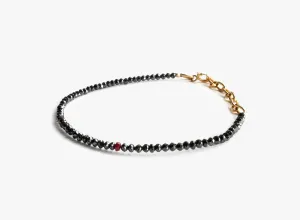 BLACK DIAMOND BEADED STONE BRACELET 018