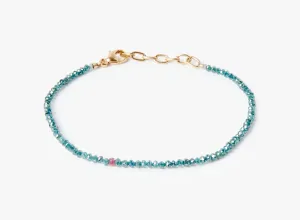 BLUE DIAMOND BEADED STONES  BRACELET 035