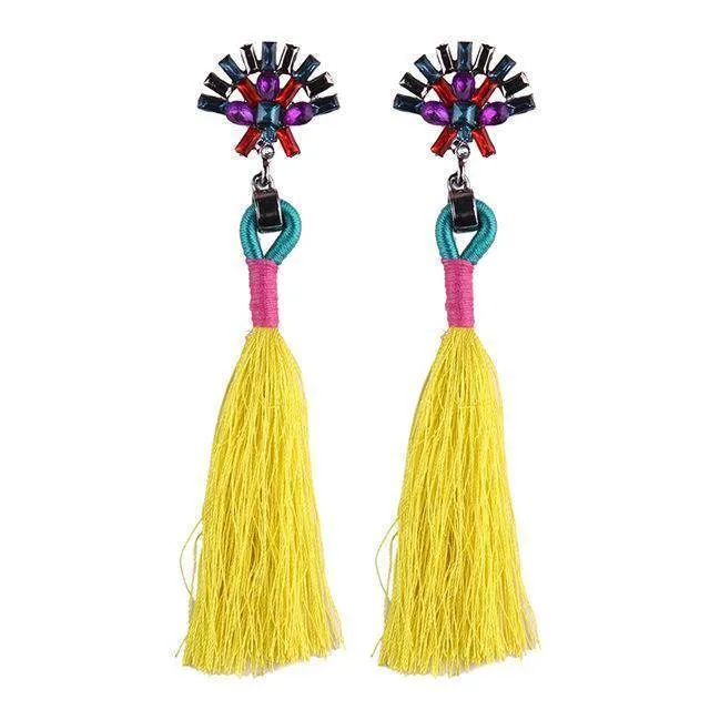 Bohemian Statement Jewelry Tassel Long Earring For Women