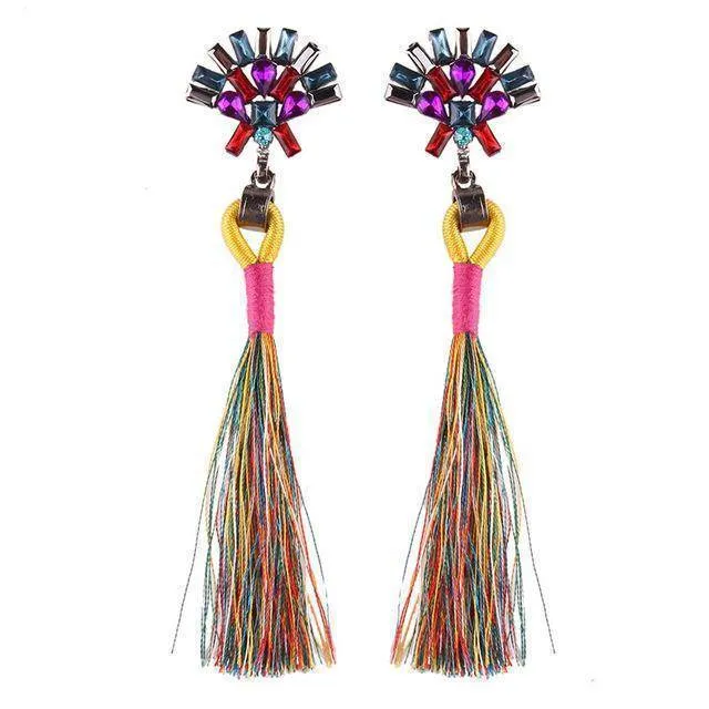 Bohemian Statement Jewelry Tassel Long Earring For Women