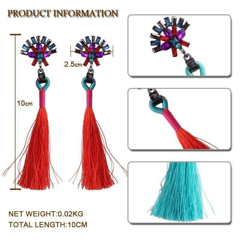 Bohemian Statement Jewelry Tassel Long Earring For Women