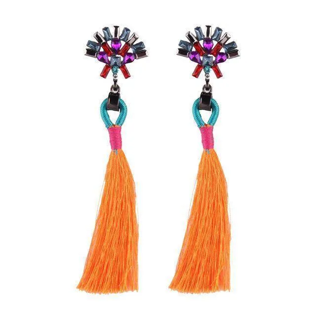 Bohemian Statement Jewelry Tassel Long Earring For Women