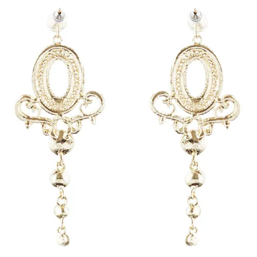 Bridal Wedding Jewelry Prom Fancy Crystal Rhinestone Dangle Earrings E967 Gold