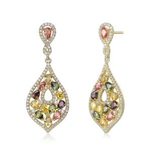 Caroline Zirconia Accent Dangle Earrings