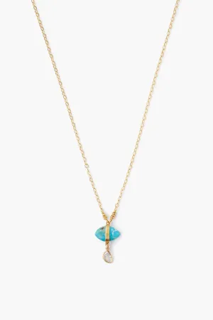 Chan Luu Turquoise Evil Eye Necklace with Champagne Diamond