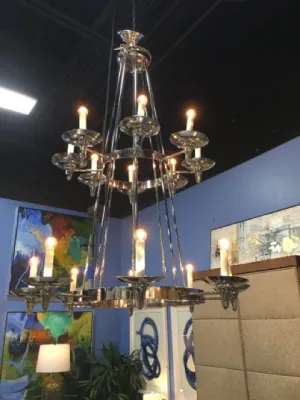 CHANDELIER CHROME WITH SIXTEEN LIGHTS