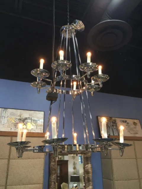 CHANDELIER CHROME WITH SIXTEEN LIGHTS