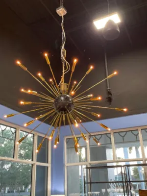 CHANDELIER SPUTNICK GOLD TONE