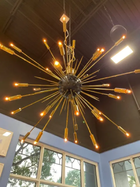 CHANDELIER SPUTNICK GOLD TONE